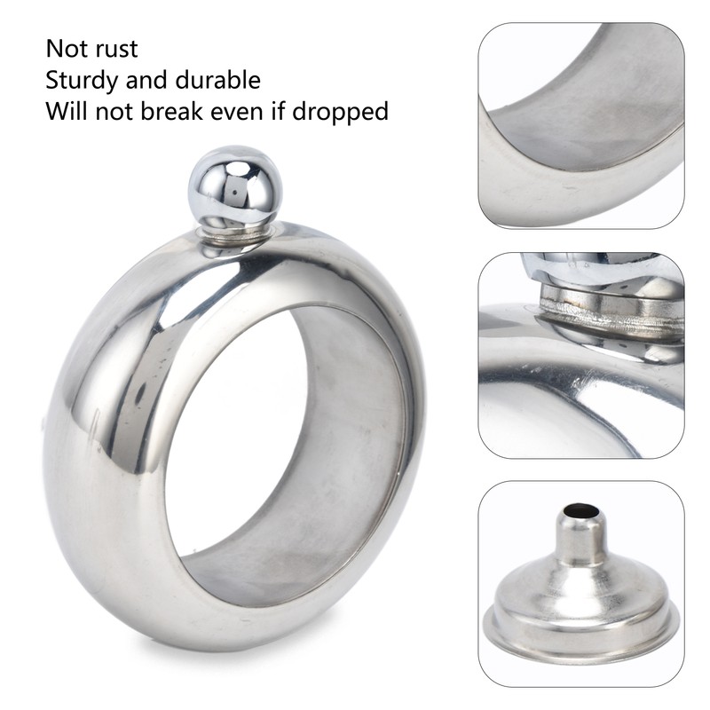 Flask Bangle Bracelet Stainless Steel Wine Flasks Gift for Carrying