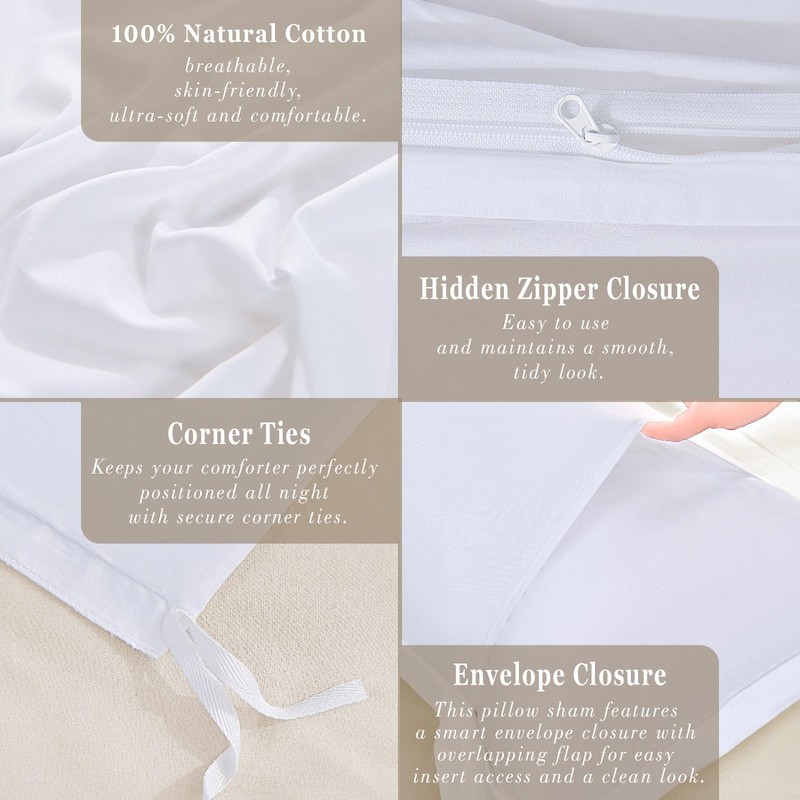 Colourful Snail 100-Percent Cotton Duvet Cover Set, Hidden Zipper Closure,