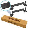 QUALIALL Barn Door Handles, Black, 7.4 inch, 2 Packs