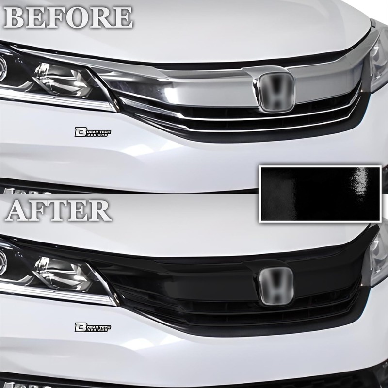BOGAR TECH DESIGNS Front Chrome Delete Overlay Compatible with Honda