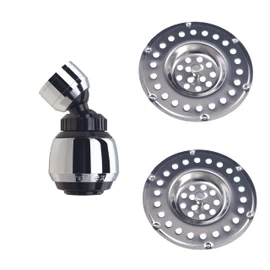 Siroflex 2506/25S "Kit Cucina" - Set of 2 Kitchen Drain Filters + Flow Regulator for Water Saving | The Drain Filters for the Sink are Made of Stainless Steel and Fits All Sinks