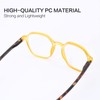 ZENOTTIC Blue Light Reading Glasses for Women/Men, Hexagonal Frame Spring