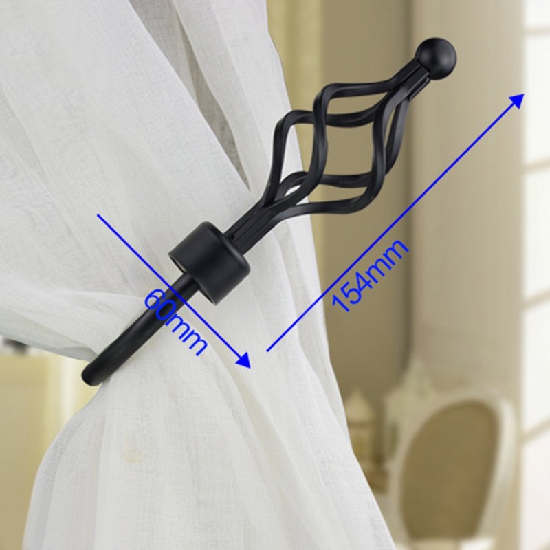 EgoEra® Crown Design Curtain Drapery Holdbacks - Metal Hooks Holder,