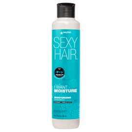 B0DVZPZ8WM SexyHair I WANT MOISTURE Shampoo, 10.1oz| Tames Frizz | Increases Shine by 60% | All Hair Types