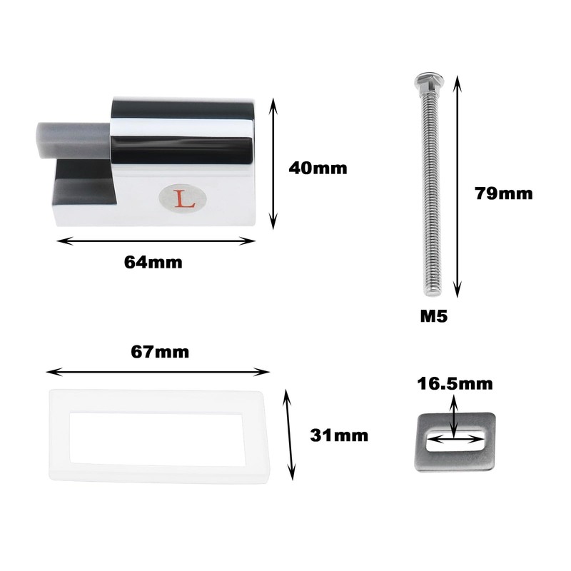 SING F LTD Toilet Seat Hinges Set - Left &