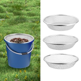 Soil, Sand, and Compost Sifter for Gardening – Sieve for Rocks, Dirt, and Organic Material – Fits 5-Gallon Buckets 3 apertures