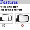 Ram Passenger Side Towing Mirror Glass Compatible with 2009-2020 Dodge