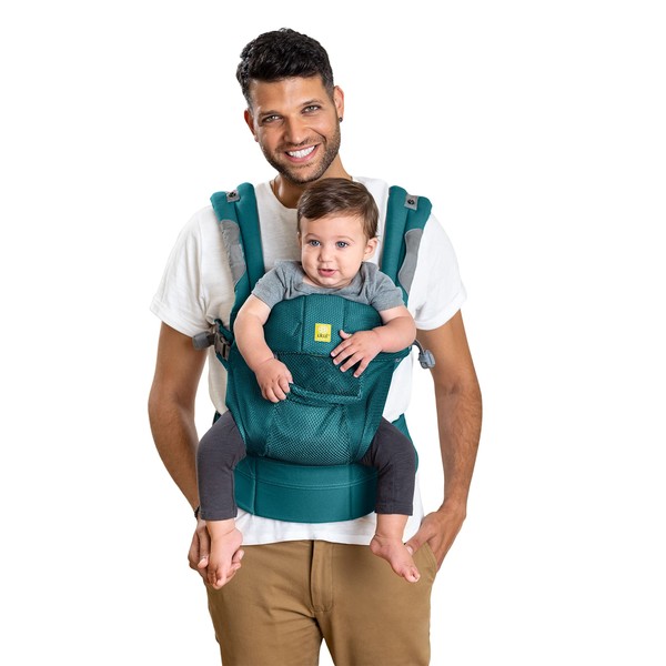 LÍLLÉbaby Complete Airflow Ergonomic 6-in-1 Baby Carrier Newborn to Toddler - with Lumbar Support - for Children 7-45 Pounds - 360 Degree Baby Wearing - Inward and Outward Facing - Pacific Coast
