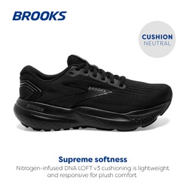 Brooks Women’s Glycerin 21 Neutral Running Shoe - Black/Black/Ebony - 8 Medium
