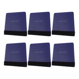 sourcing map 6pcs Vinyl Squeegee, Felt Edge Vinyl Wrap Decal Squeegee Tool, 4-Inch Car Vinyl Film Scraper Plastic Squeegee for Car Wrap, Sign Making, Window, Blue, Trapezoidal