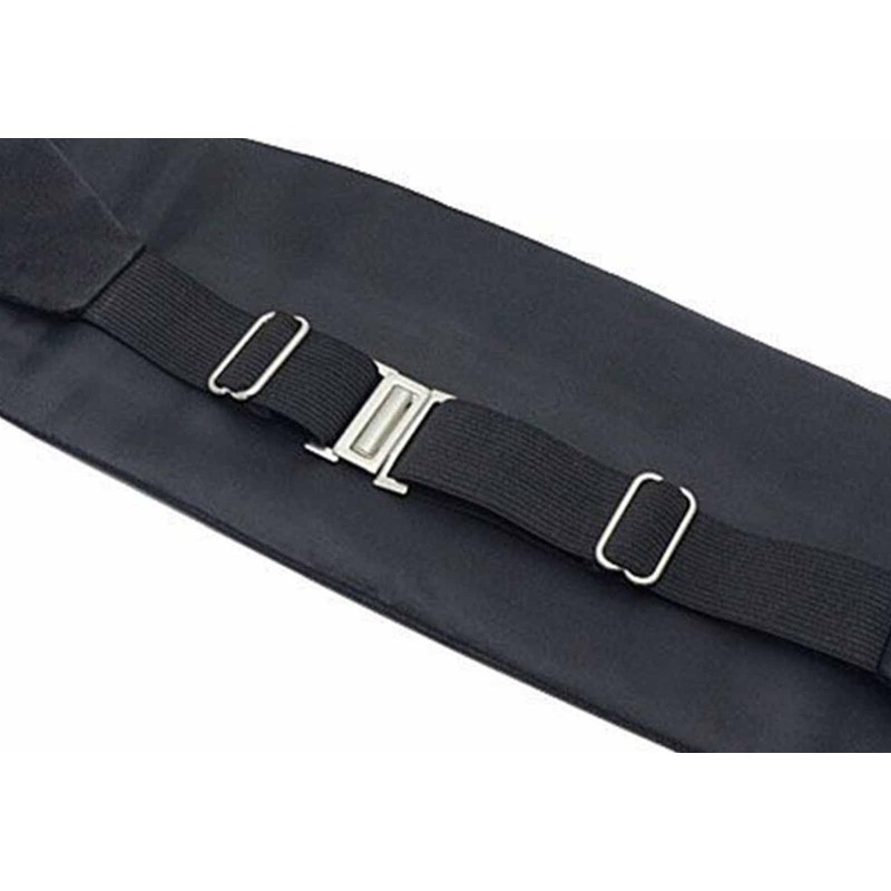 Men's Solid Multi-color Silk Cumberbund, Black, One Size