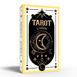 Spot & Coco Cartas de Tarot Originales clásicas, Hermosa baraja de Tarot Totalmente remasterizada, baraja de Tarot de 78 Cartas, basada en la baraja de Tarot Original, Color Dorado
