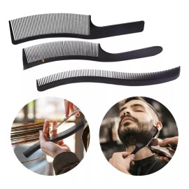 Universo en Linea Trio Peines Curvos Peluquería Barbería Corte Cabello 3 Pzs