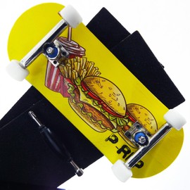 P-REP V2 PRO Performance Complete Wooden Fingerboard with Urethane Wheels - Cheesburger 34mm