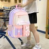 Kids Backpack Soft Comfortable Multi Layer Large Capacity Oxford Fabric