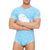 Landofgenie Men's Onesie Pyjamas Cotton Bodysuit Pyjamas for Men Onesie