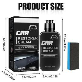 SHUOHONG Kunststoffreiniger für Autos, Kunststoff Auffrischer Langanhaltend, Schnelltrocknend Kunststoffpflege Auto, Auto Kunststoff Auffrischer, Kunstoffpflegemittel Auto Plastik Pflege