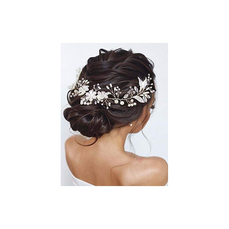 Unicra Flores de novia para el pelo de la boda