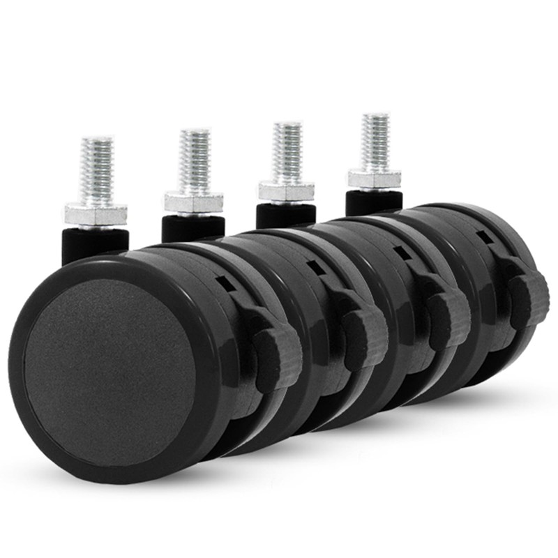 4-Pack 2" Locking Swivel Casters with M8 Threaded Stem (8x15mm),