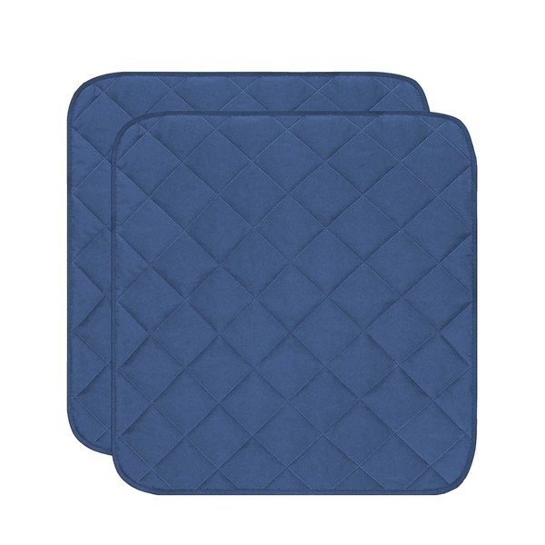 HelloCreate Paquete de 2 almohadillas impermeables para silla de incontinencia, antideslizantes, lavables, protectores de asiento para personas mayores y adultos