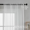 AZRMT White Sheer Curtains 95 Inch Length 2 Panels, Light