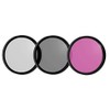 New 3 Piece 52mm -UV, CPL, FLD- Multi-Coated Stackable Filter