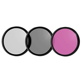 New 3 Piece 52mm -UV, CPL, FLD- Multi-Coated Stackable Filter Set
