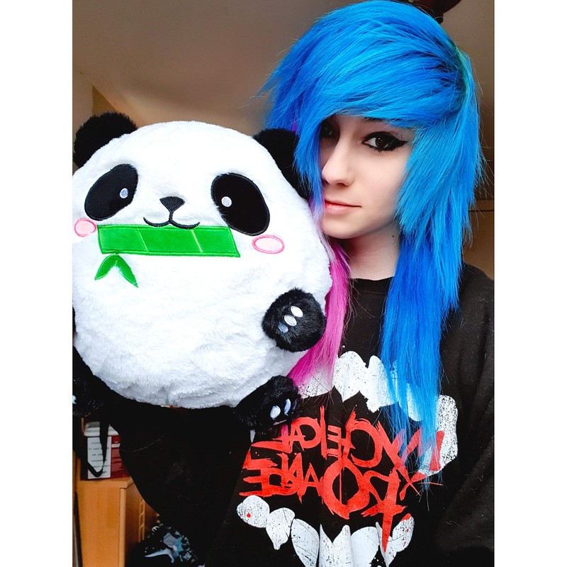moodrush® Fat Panda Plush Cushion, 3D Panda with Bamboo and