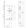 ABUS 61673 ES BB L S 55 72 20 Mortice