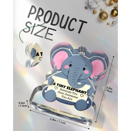 PRSTENLY Elephant Lovers Gifts Inspirational Gifts for Women Acrylic Plaque Elephant Gifts for Mum Sister Friend You Are Awesome Gift for Animal Lovers Friendship Gifts Christmas Birthday Gifts