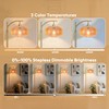 Duoled Glass Floor Lamp for Living Room with Amber Glass