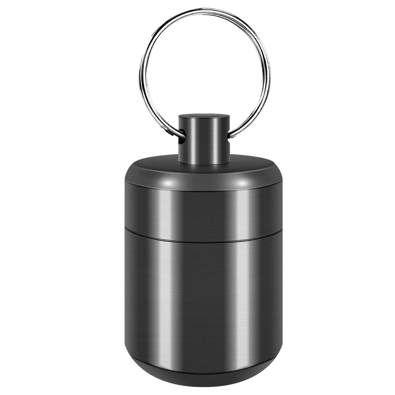 Pill Keychain Holder- Small Pill Box Waterproof Pills Fob Organizer