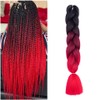 Braiding Hair Ombre Red 24 Inch Braid Hair Extensions Hot