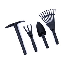 Mintra Home Gardening Tool Set – (Black) 4 Pack Cultivator, Trowel, Shovel, Claw, Rake, Ideal for Planting Flowers, Gardening, Plants, Durable, Indoor, Outdoor, Patio, Lawn and Garden