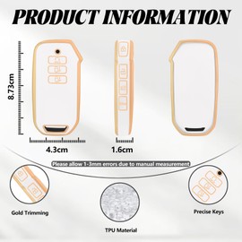 TOOMUME Key Case TPU Car Key Case Fits Kia Sportage R QL NQ5 GT-Line Grand Sorento 4 MQ4 Ceed CD Sportswagon Optima NIRO EV6, Key Cover Protection Key Shell - Smart Key