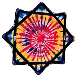 Mougee (moo-JEE) - Classic Flow Star - for Beginners & Advanced - Fun & Challenging Flow Toy - Vibrant Colors & Patterns Durable - 27” Diameter - 15 Ounce Weight (Sunrise Tie Dye)