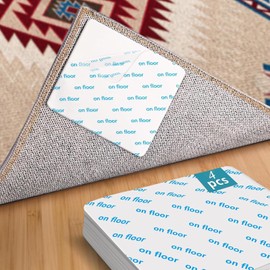 Rug Pads Grippers,Anti Curling Flooring Washable Rug Pads for Laminate Floors Stop Mats Slipping Keep Your Rug in Place (4)