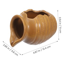 Sosoport Ceramic Fountain Jar for Fish Tank Elegant Waterfall Decor Multi Functional Hydroponic Vase for Aquarium Garden Artistic Design for All Seasons Enhances Calm Atmosphere