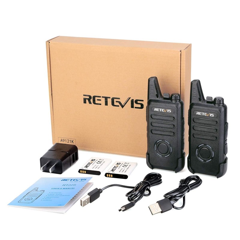 Retevis RT22S Walkie Talkies Rechargeable VOX 22 Channel Alarm Channel
