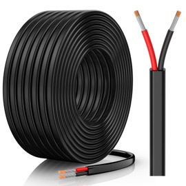 CONEPY 18 Gauge Wire, 18 AWG 2 Conductor Electrical Wire, Flexible/Oxygen-Free Tinned Copper/Stranded PVC 18/2 Cord for Automotive, Marine, LED Strips, Solar, RV, Lighting (30FT)