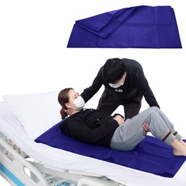 [Hole] Pipe sliding tarpaulins for patient transfer, sliding tarpaulins to support the transfer of elderly people (72 x 120 cm (28 x 47 inches), dark blue)