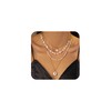 ANDKISS Shell Necklace Gold Layered SeaShell Pendant Shell Choker Necklace