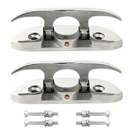 ISURE MARINE - Tacos plegables para barco de 4 – 1/2 pulgadas, de acero inoxidable 316 de grado marino, 2 unidades