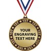 2.75" 1st Place Perimeter Engraving Medal Award with Neck Ribbon,
