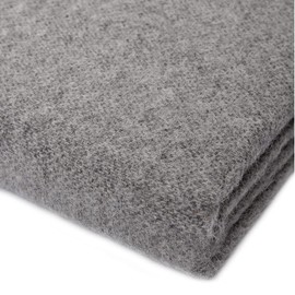Anthracite Tones - Alpaca Throw Blanket Handwoven Soft Warm Gray/Soft Gray Biface Design 61" x 53"