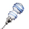 uxcell Clear and Blue Glass Pendant 12 Inch Brushed Nickel