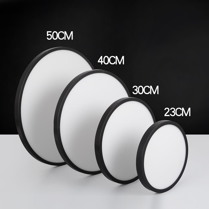LED Ceiling Light Fixture, Black Thin LED Ceiling Lamp,Surface Mount