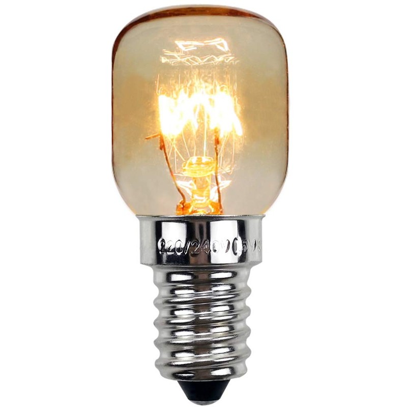 Leuchtmittel für Mikrowelle/Backofen, kleine Zwerglampen, SES/E14-Schraubsockel, vernickelt, hitzebeständig bis 300