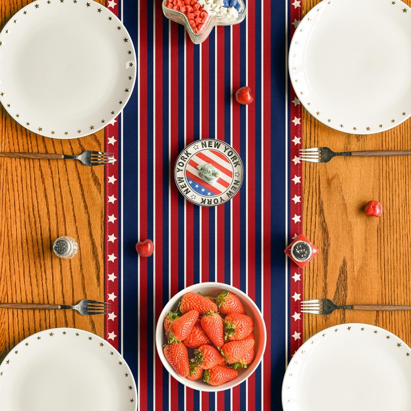 Artoid Mode USA 250th Flag Liberty Freedom Table Runner 13x72