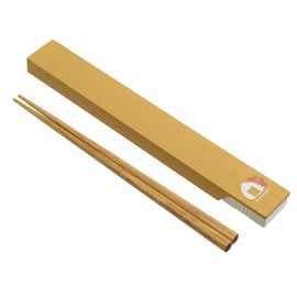 Sabu 413414 Kijitsu Antibacterial Chopsticks & Wood Grain Chopsticks Case L Beige